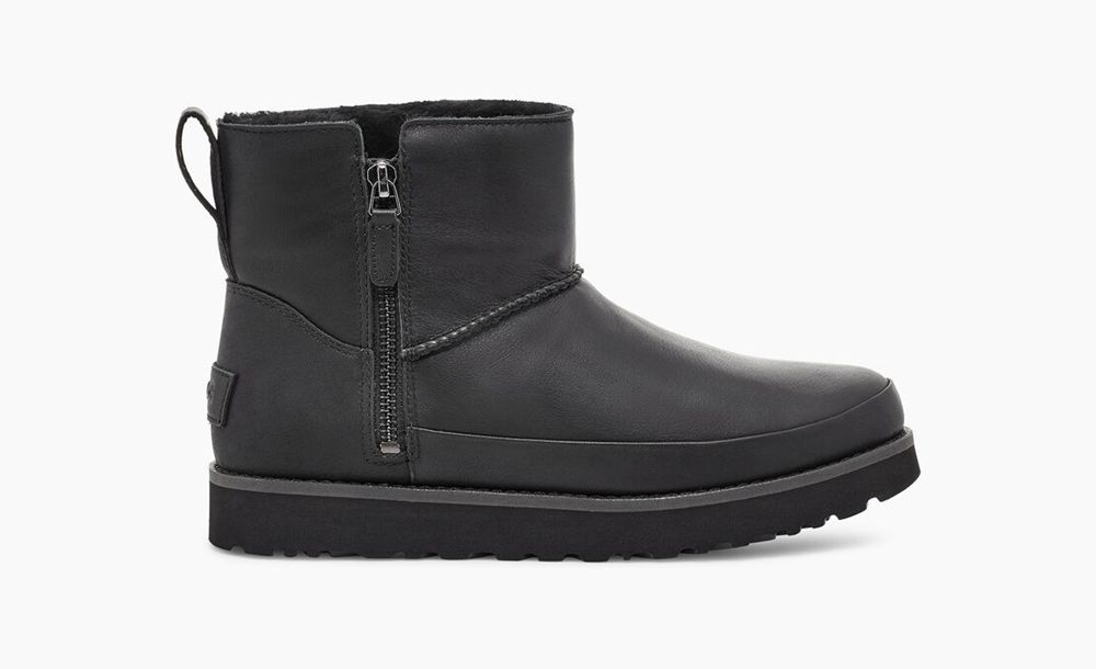 Ugg Mini Boot Womens - Ugg Classic Zip Mini Black - 976IHERSO